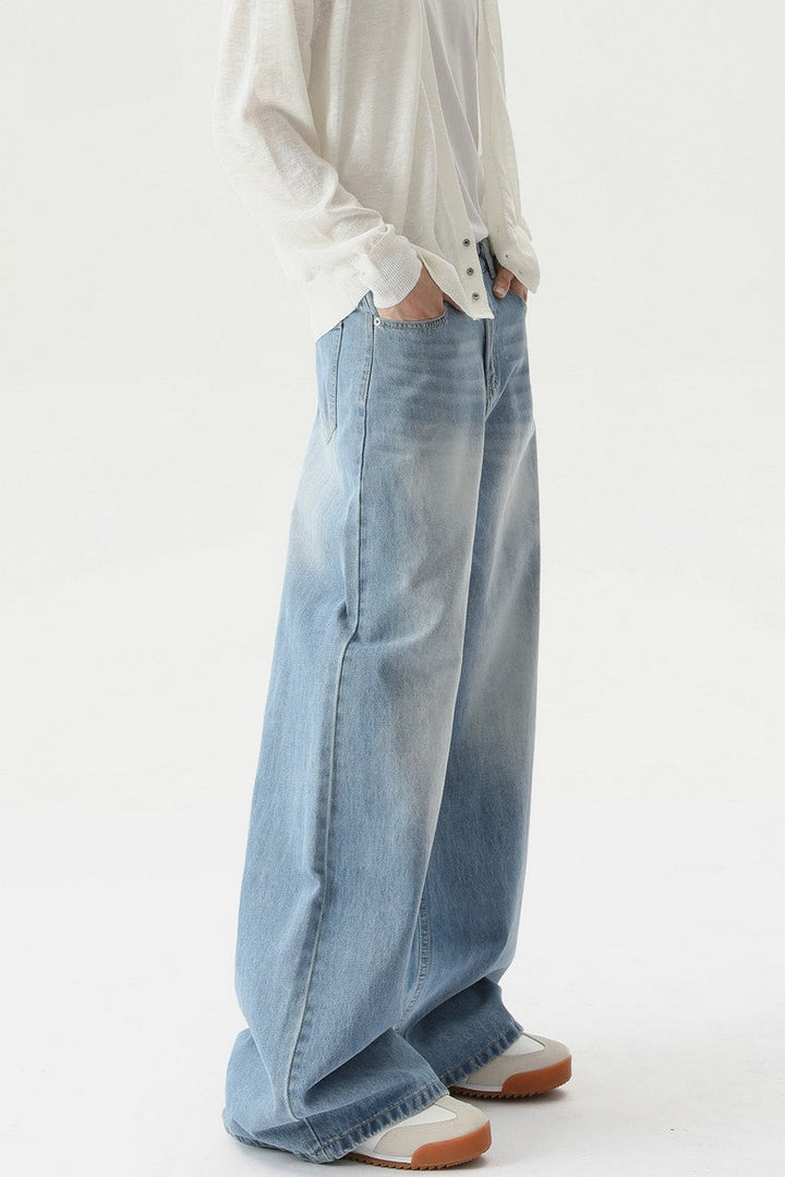 Washed Vintage Straight Leg Jeans