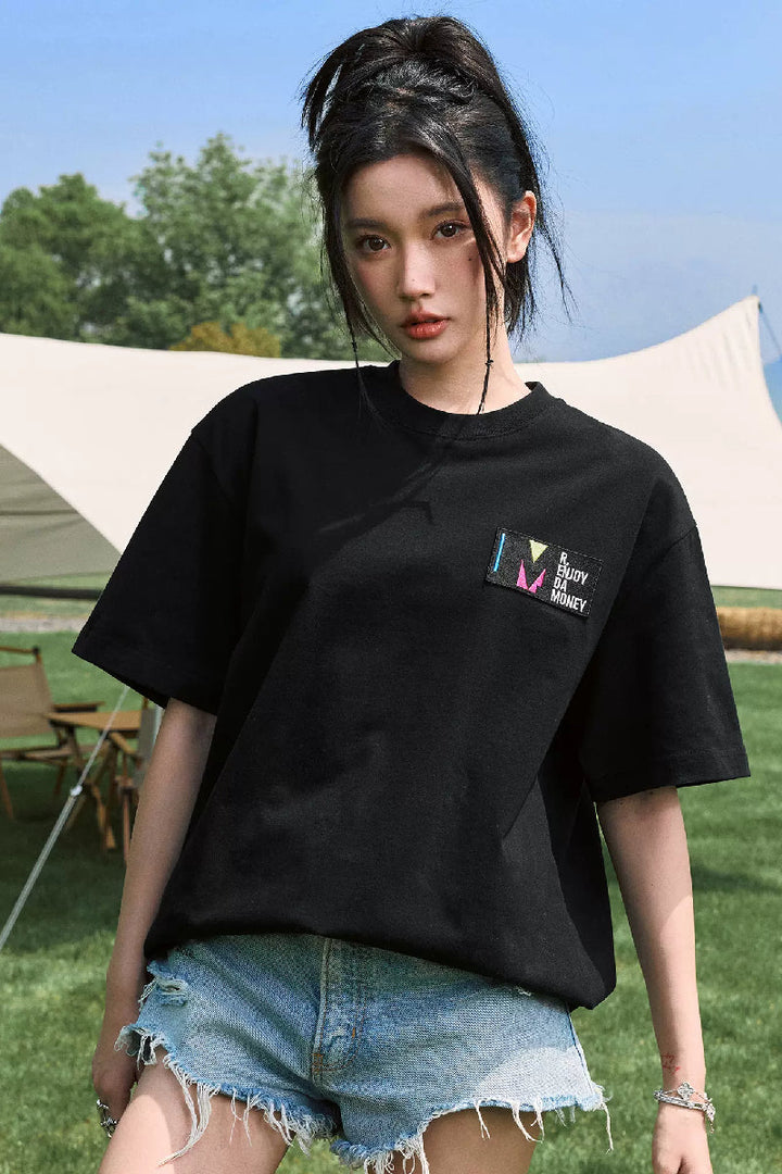 Silhouette Embroidered Streetwear Tee