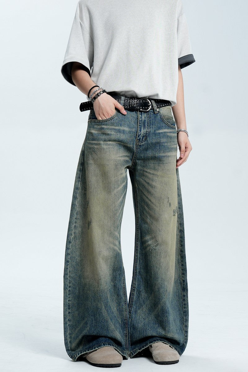 Ripped Washed Vintage Jeans