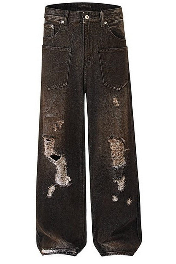 Distressed Washed Street Jeans