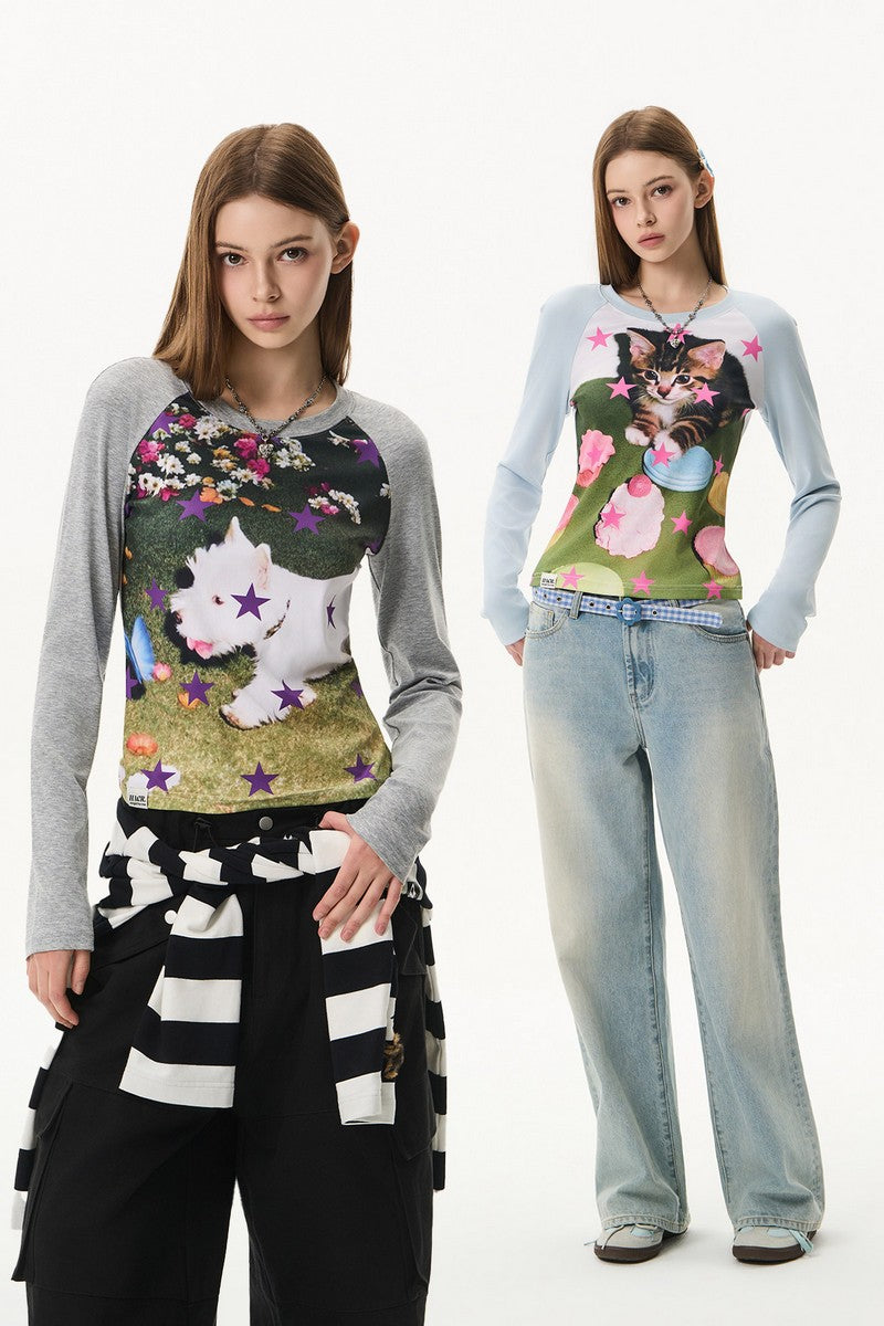 Star Print Millennium Long Sleeve