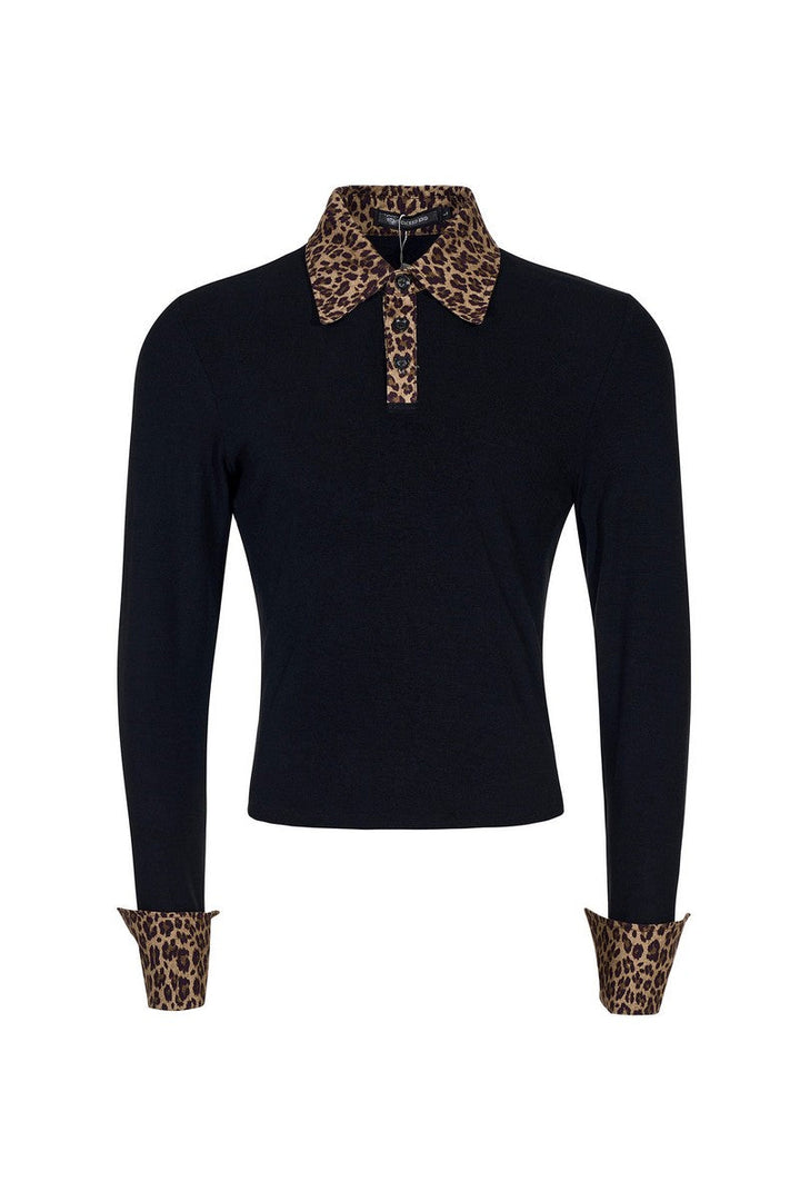 Leopard Print Polo Tee