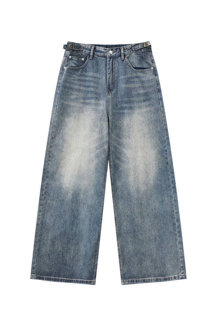 Washed Straight Leg Jeans