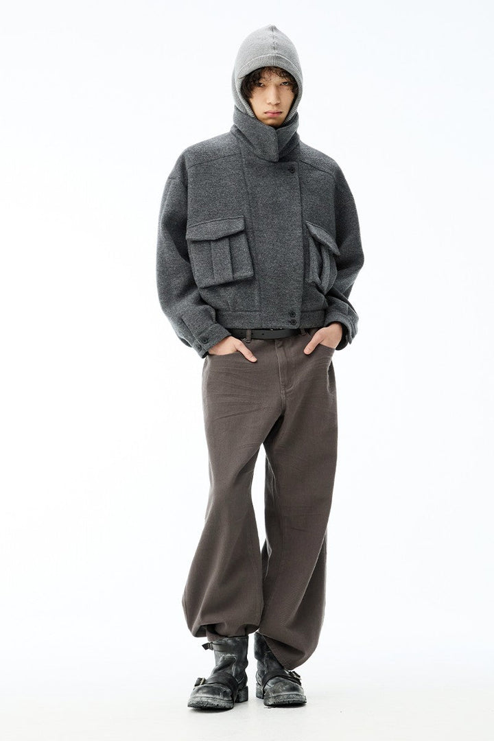 Wool Pocket Bomber Jacket