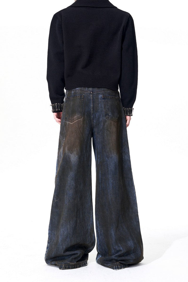Distressed Dirty Wash Jeans