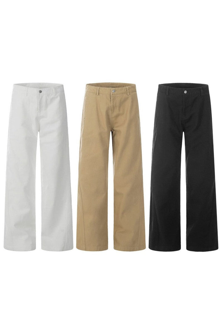 Minimalist Workwear Straight Pants