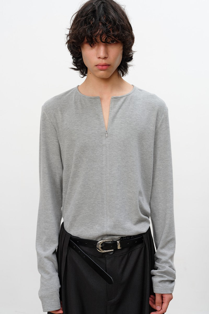 Half Zip Fitted Long Sleeve