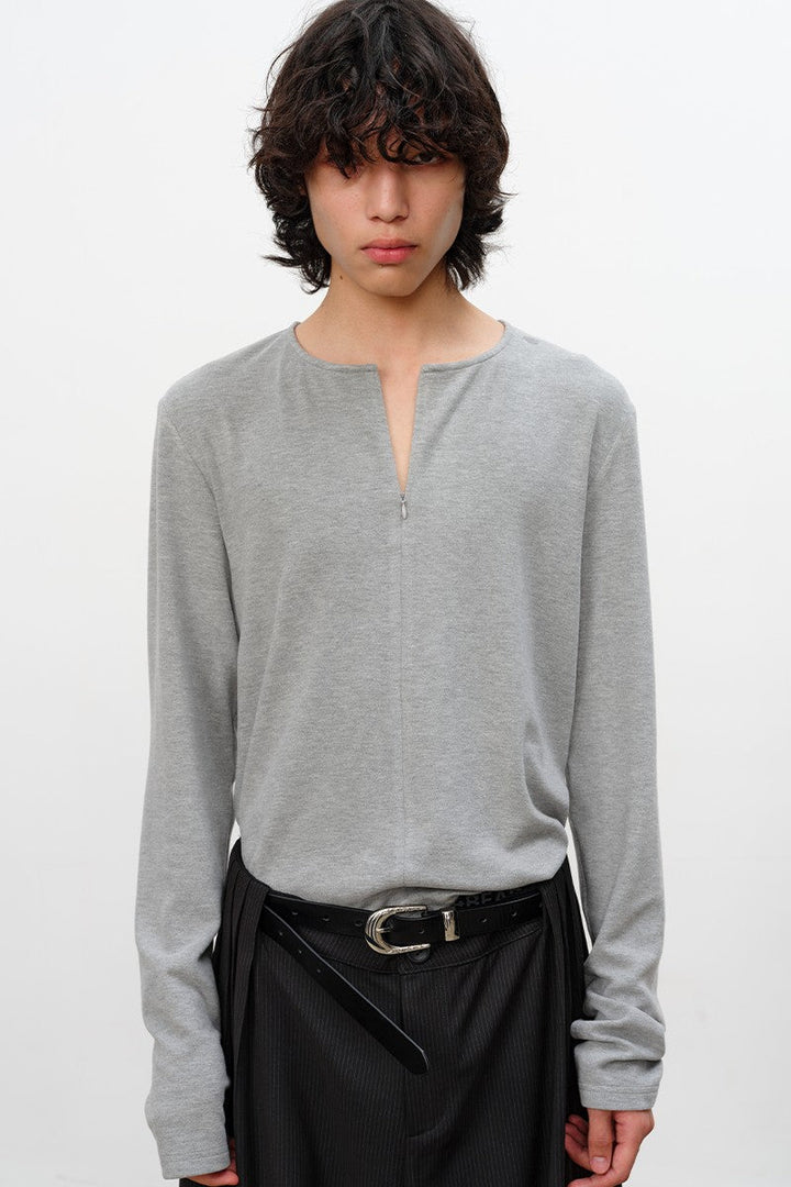 Half Zip Fitted Long Sleeve