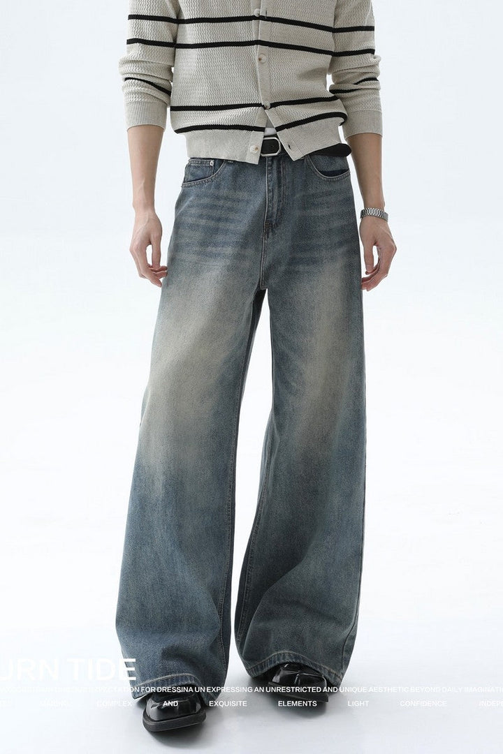 Washed Straight Leg Jeans