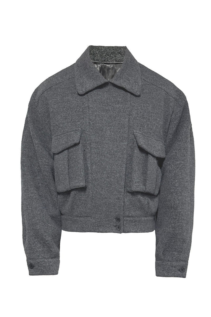 Wool Pocket Bomber Jacket
