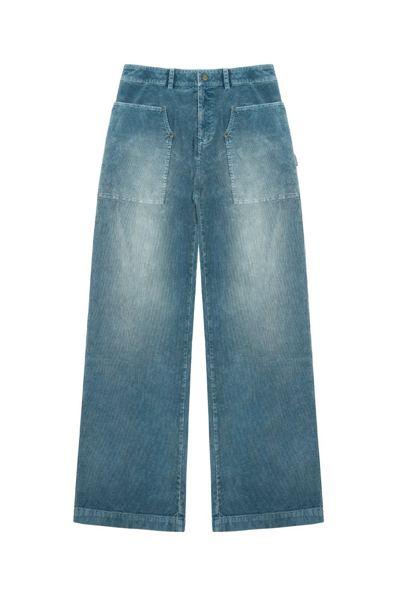 Studded Washed Corduroy Work Pants