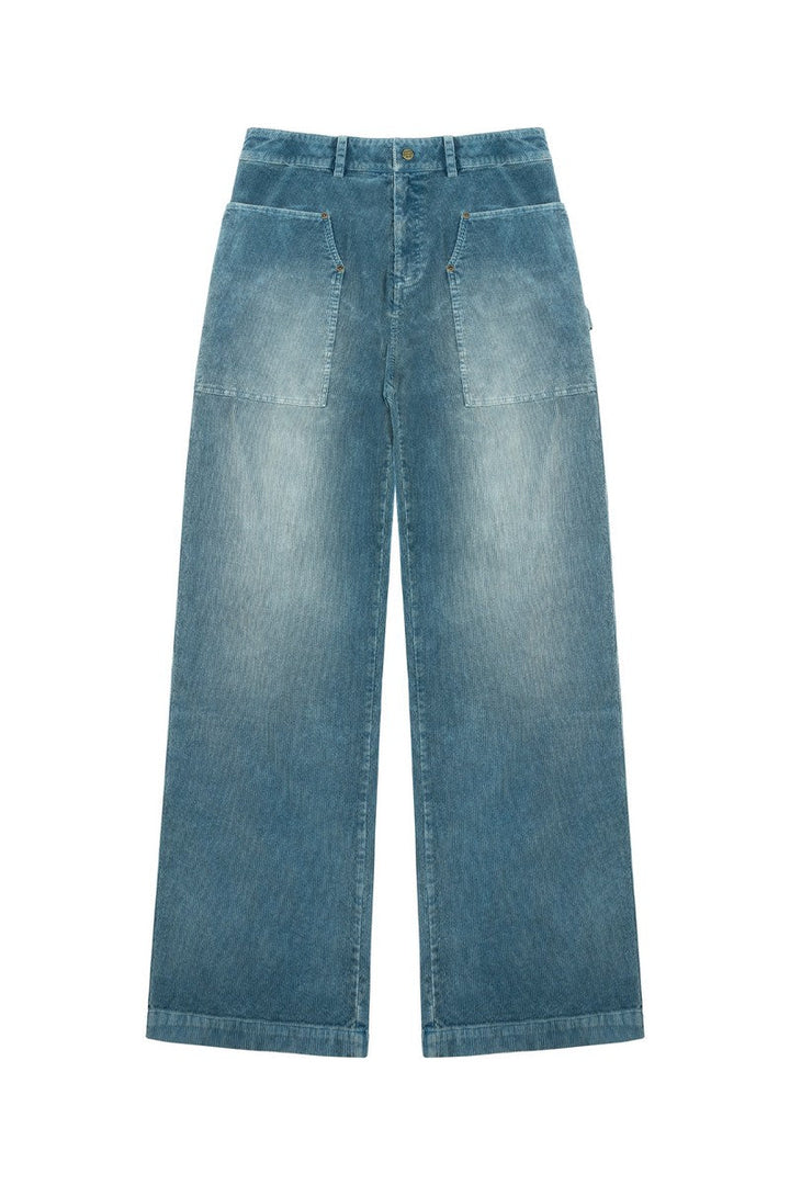 Studded Washed Corduroy Work Pants