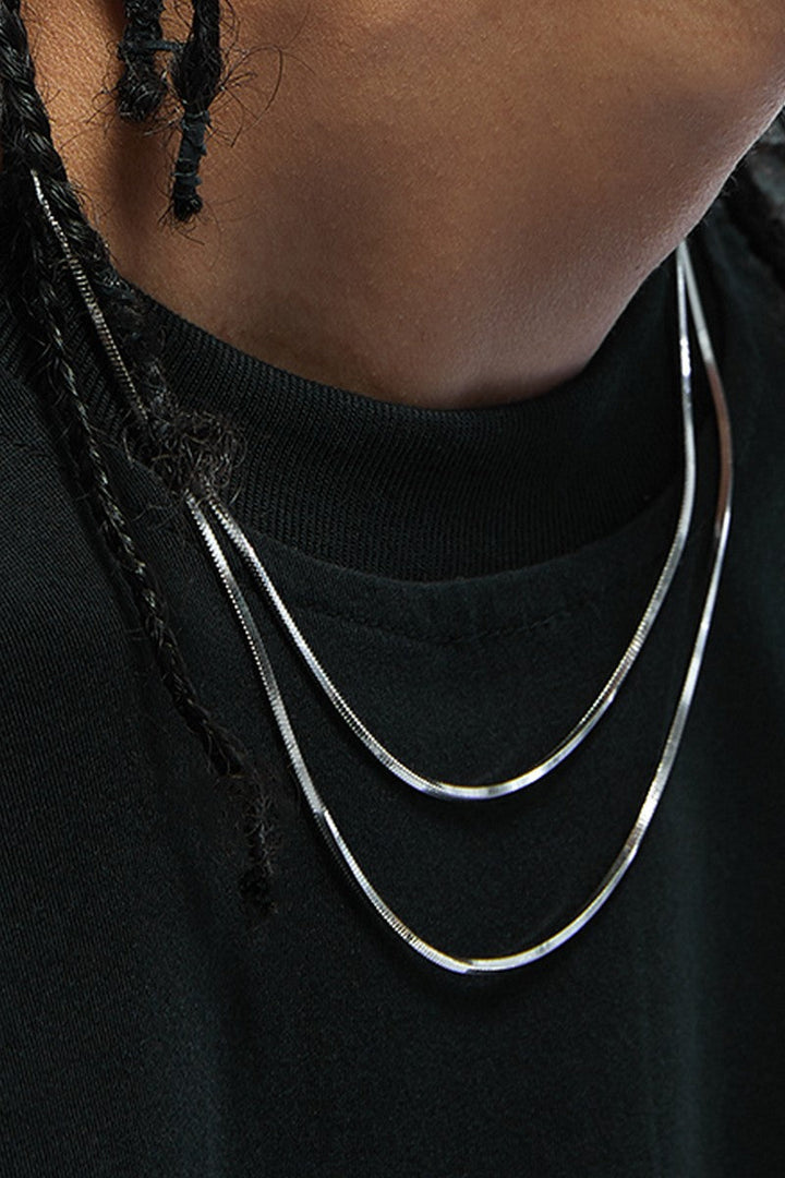 Platinum Snake Chain Necklace