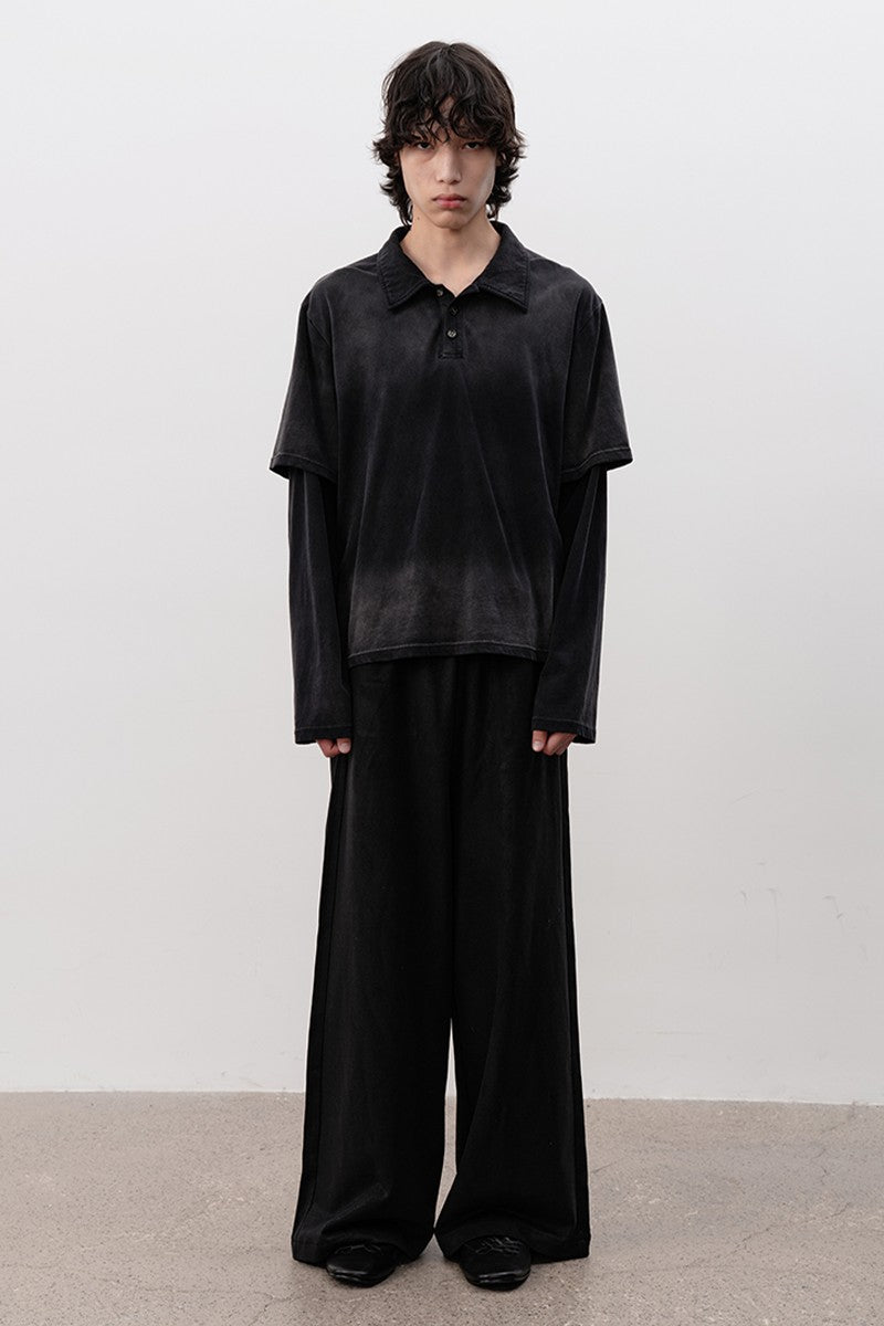 Waxed Low Crotch Sweatpants