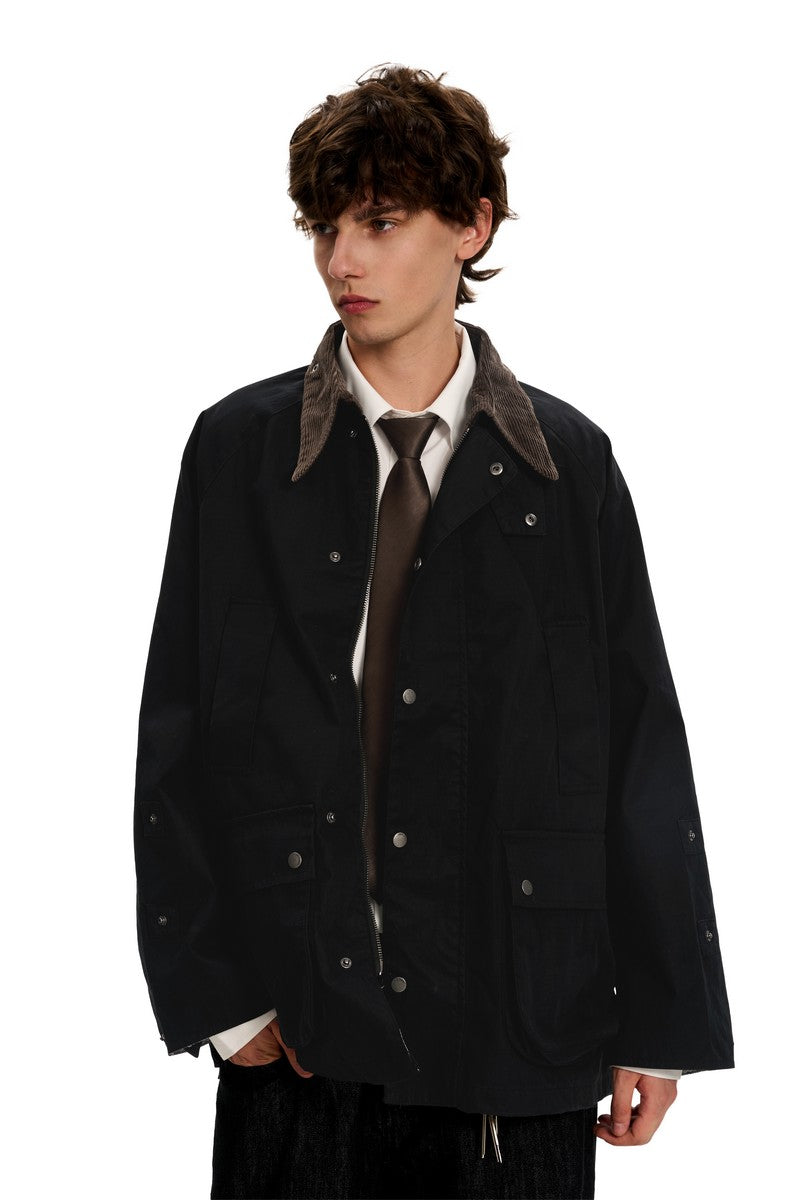 Corduroy Collar Casual Jacket