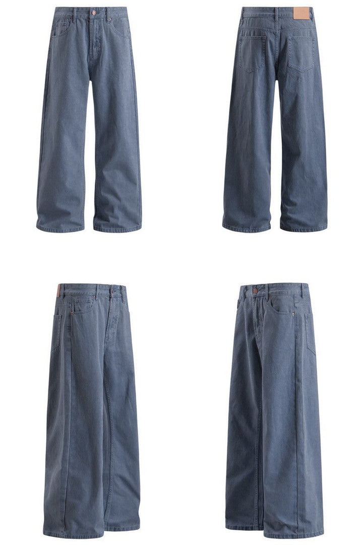 Washed Blue Flared Pants