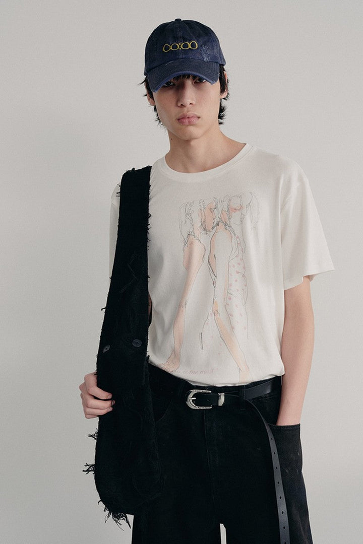Floral Tencel Wool Tee