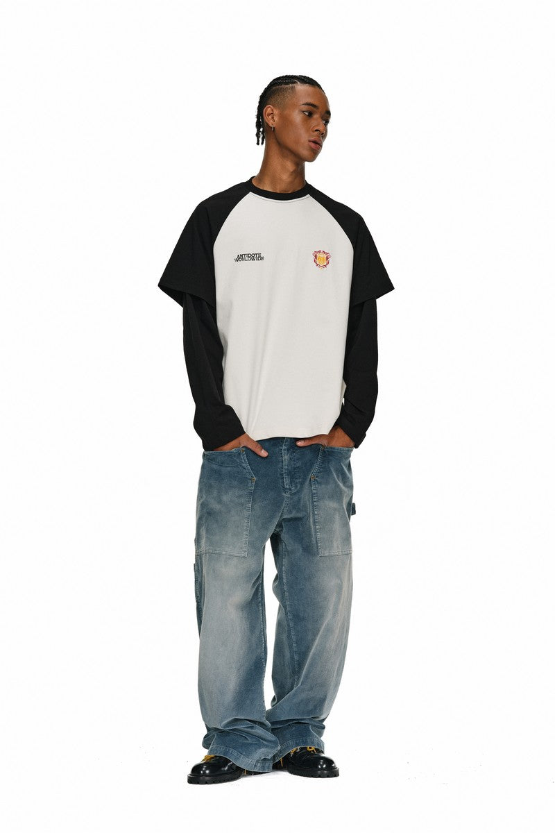 Studded Washed Corduroy Work Pants