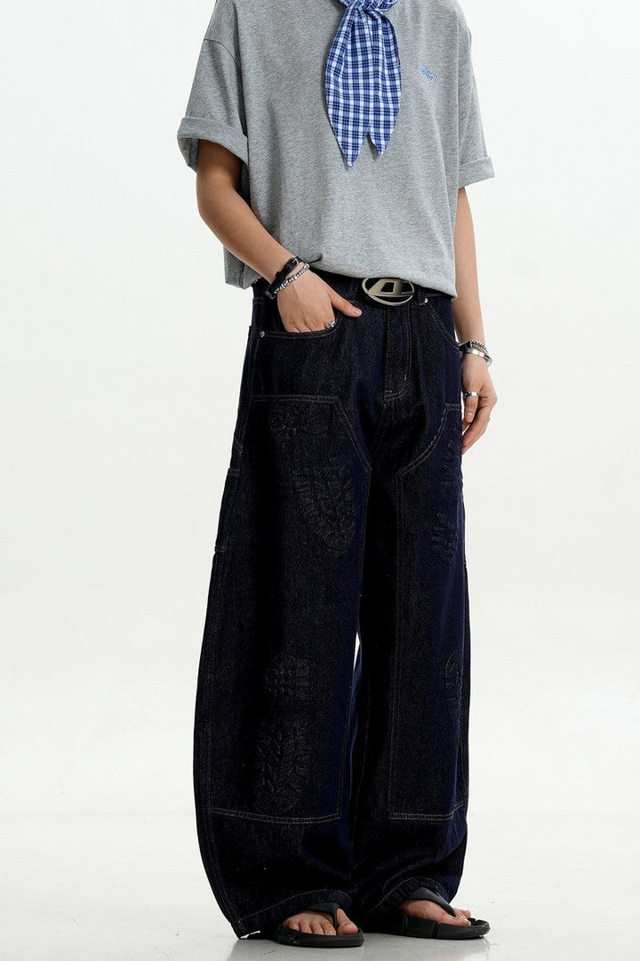 Flared Raw Denim Carpenter Jeans