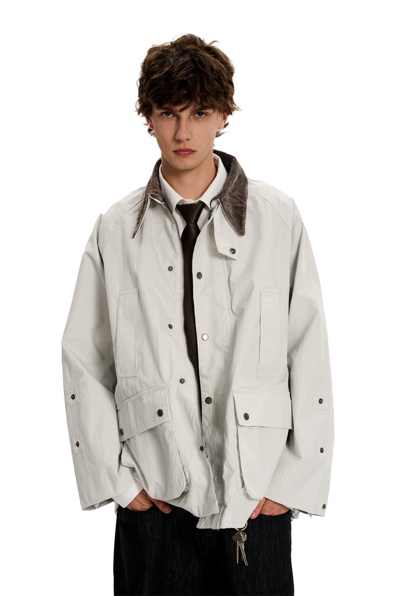 Corduroy Collar Casual Jacket