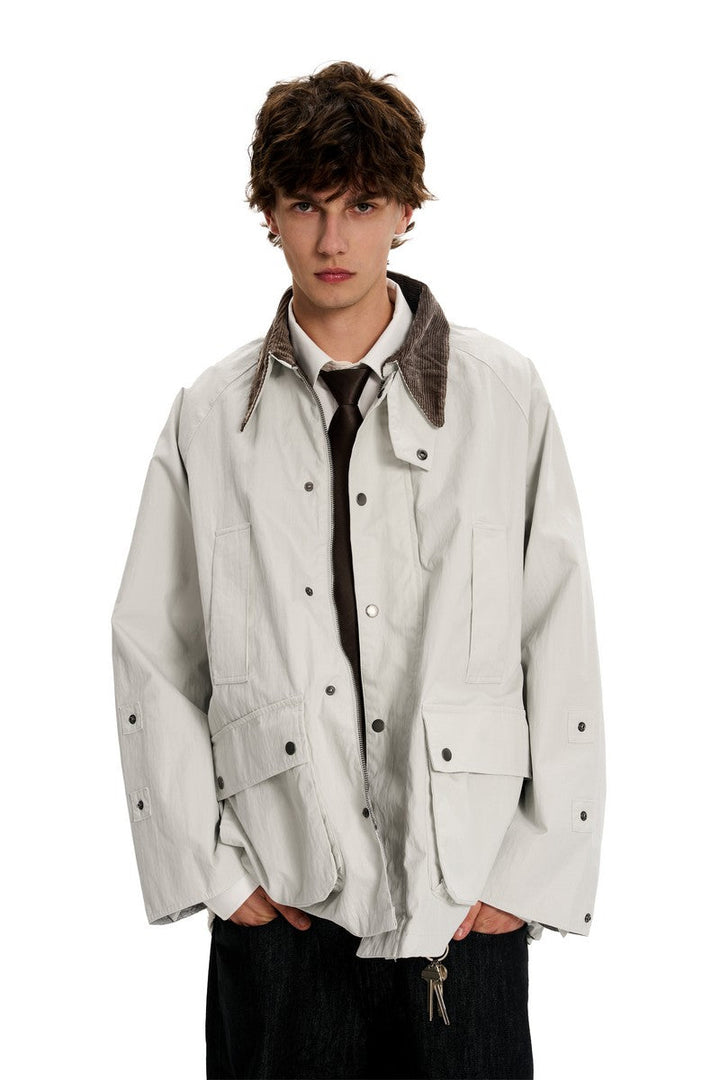 Corduroy Collar Casual Jacket