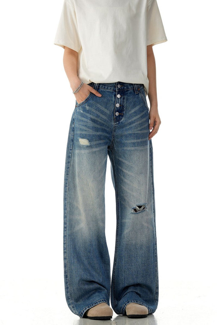 Washed Ripped Jeans