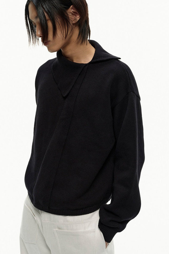 Asymmetrical Wool Blend Sweater