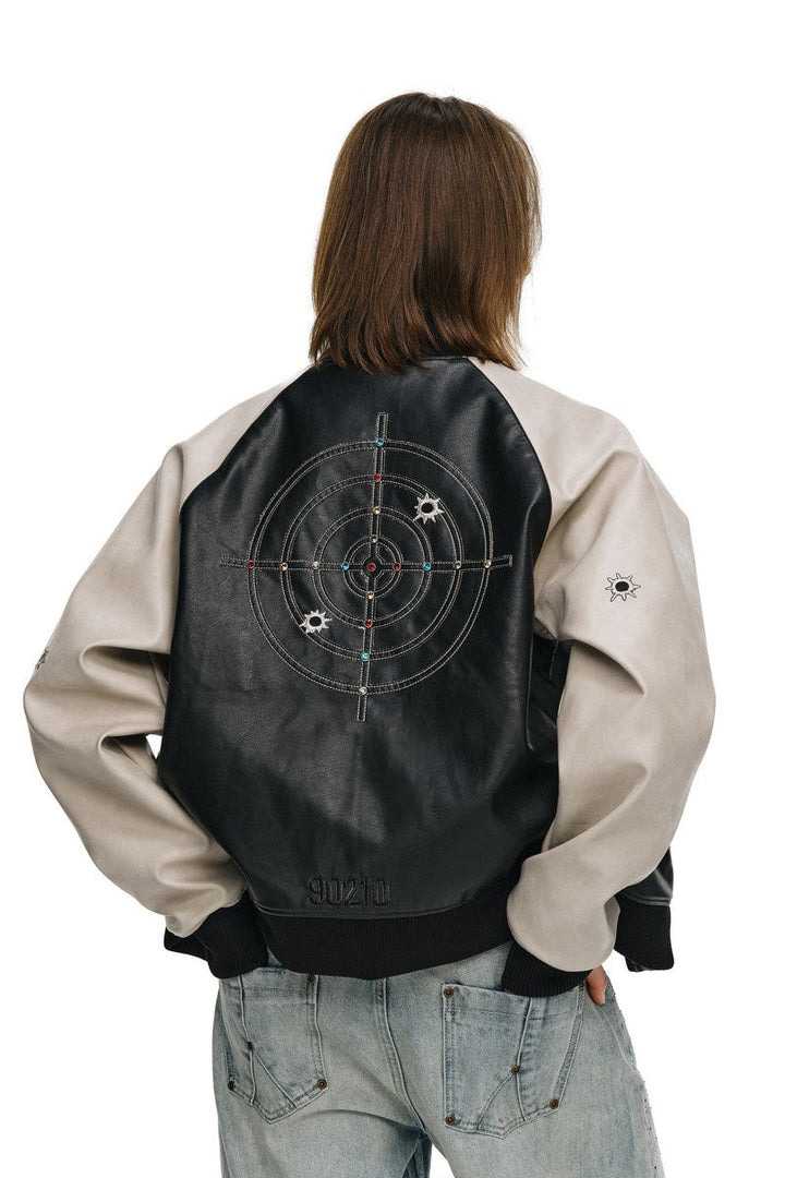 Rhinestone Target Varsity Jacket