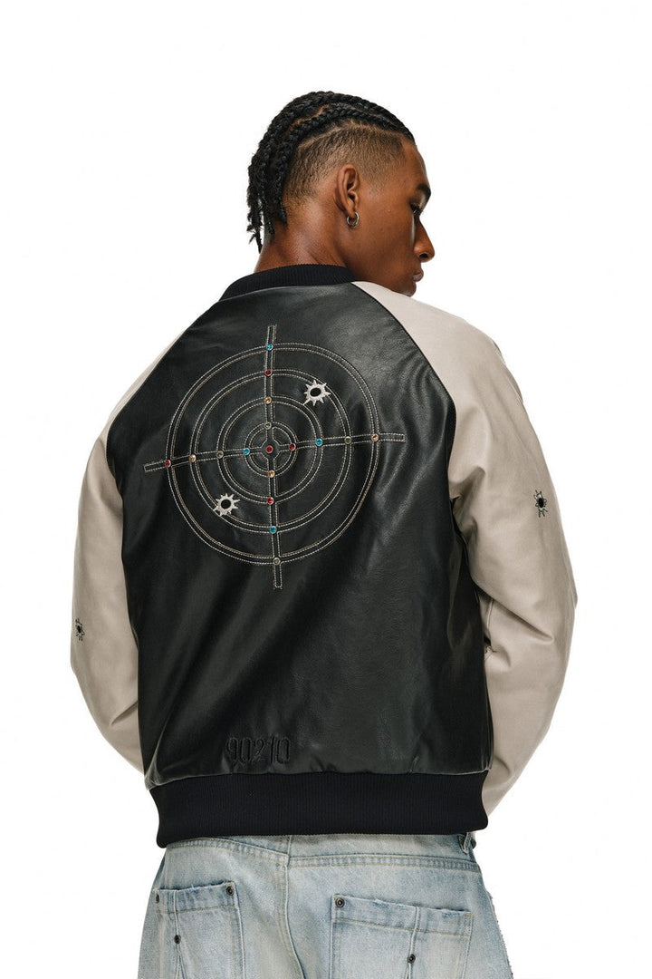 Rhinestone Target Varsity Jacket