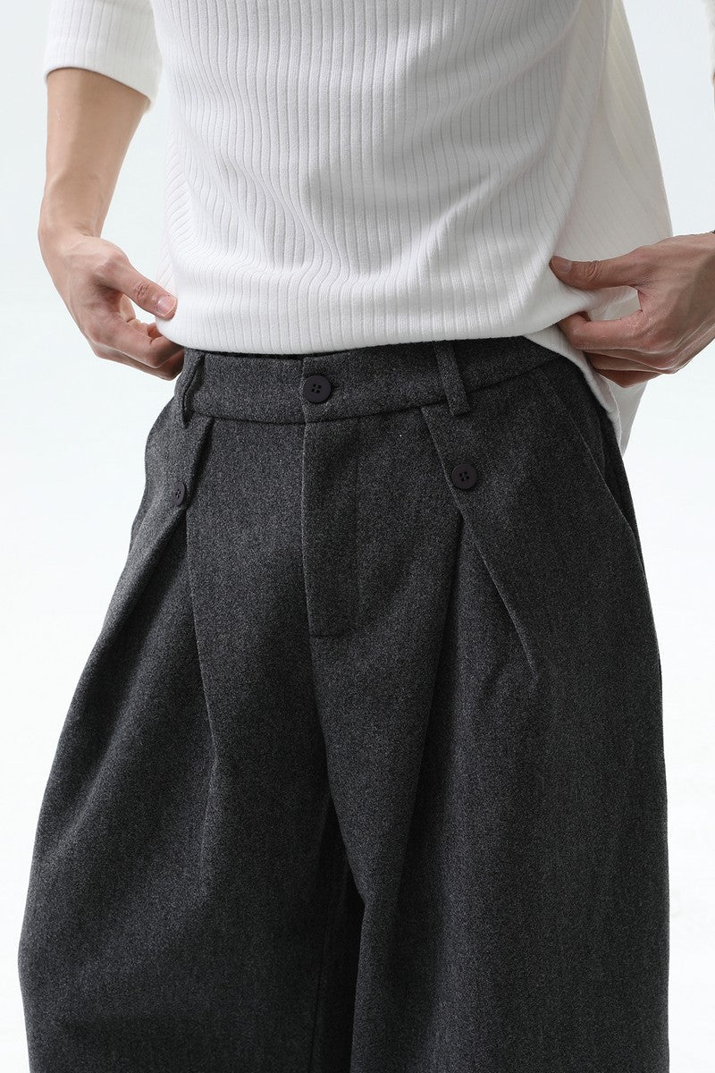 Vintage Wool Wide Leg Trousers