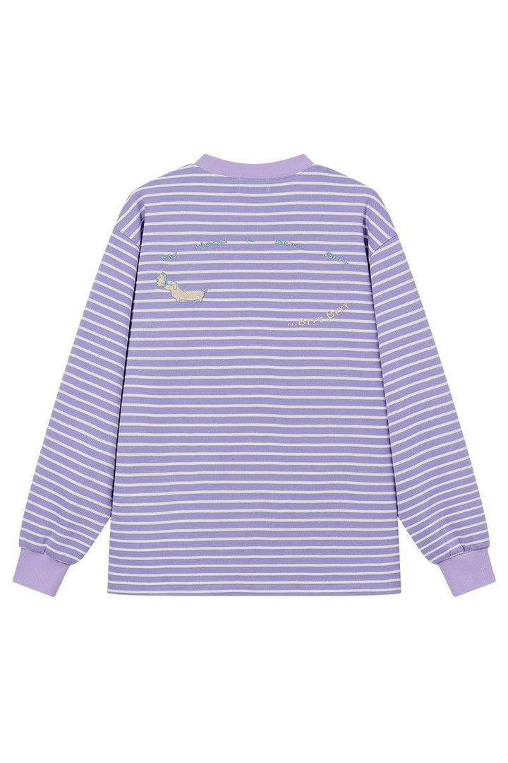 Nautical Stripe Embroidered Tee