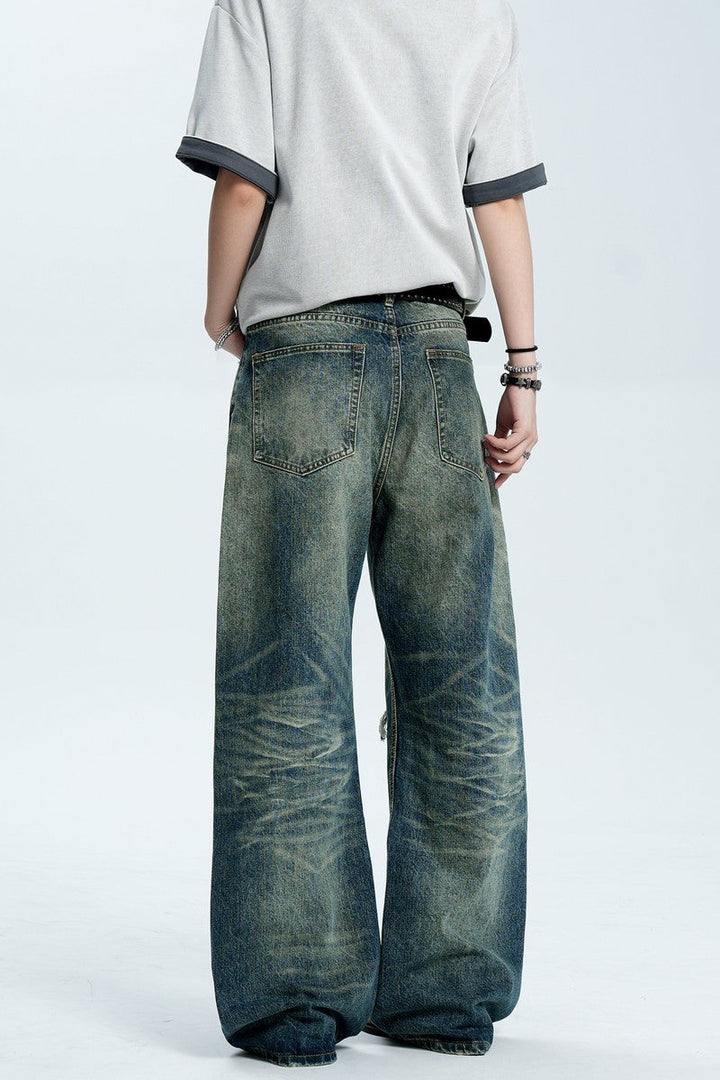 Patched Washed Vintage Jeans