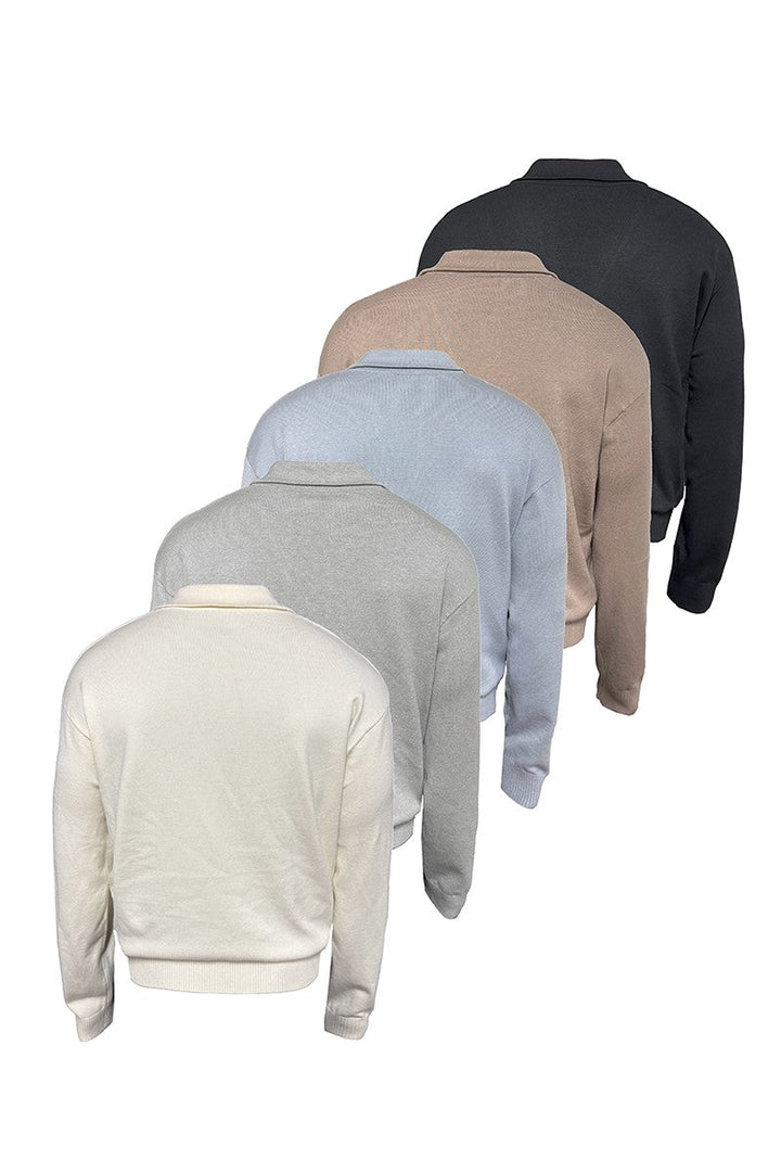 Seagull Collar Knit Sweater