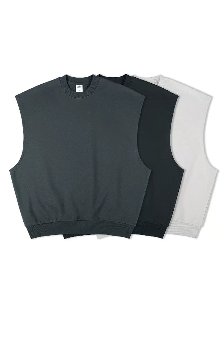 Heavyweight Sleeveless Hoodie Vest