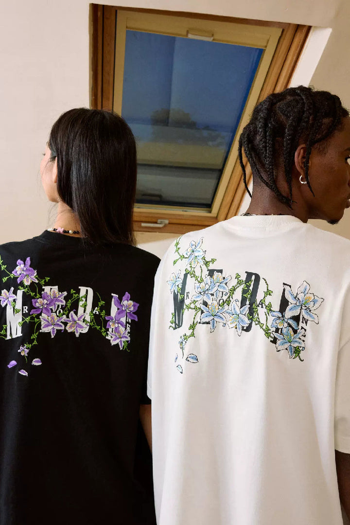 Vine Floral Embroidered Tee