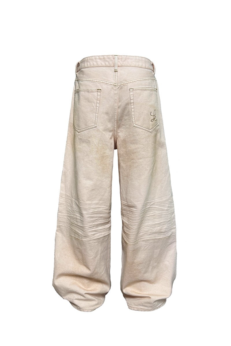 Baggy Pink Washed Jeans