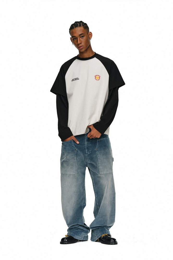 Studded Washed Corduroy Work Pants