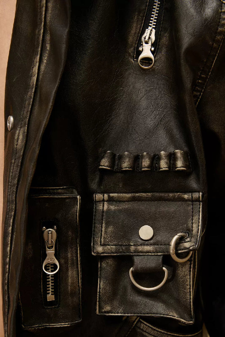 Retro Punk Leather Jacket