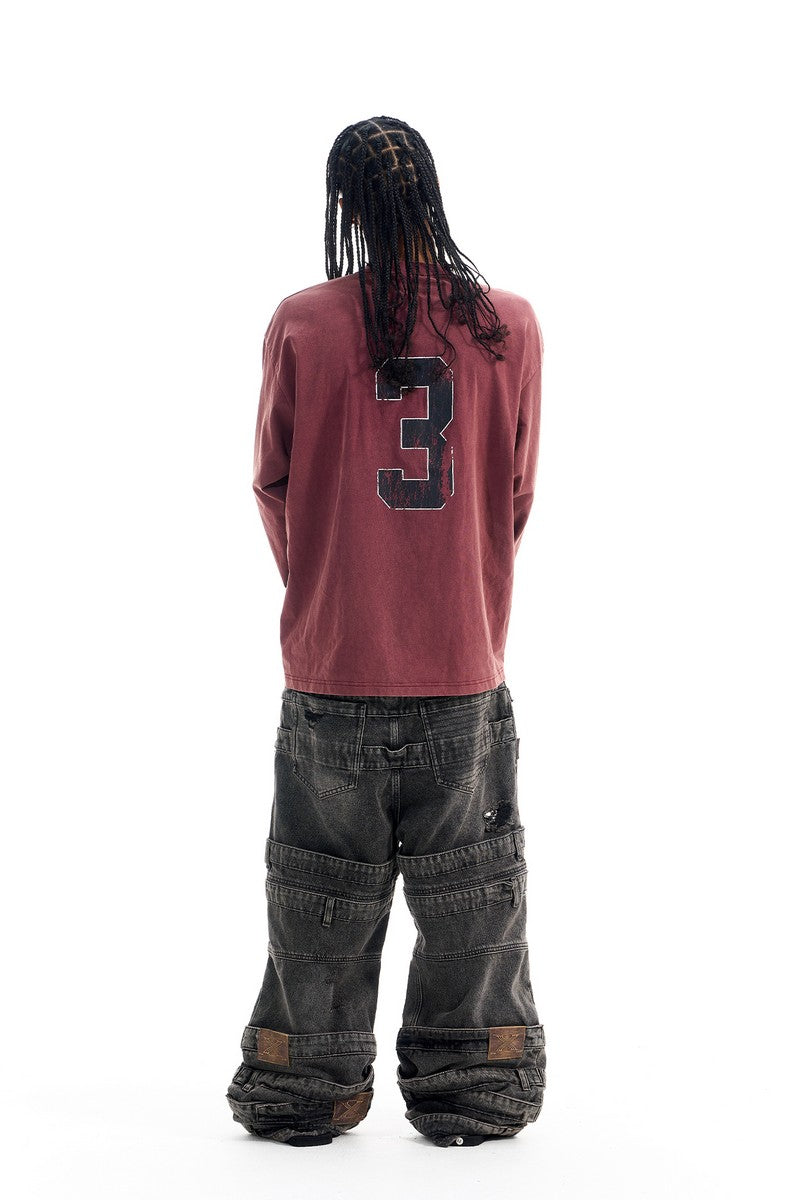 Washed Double Collar Graphic Tee