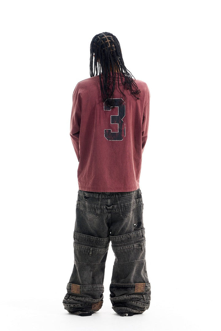 Washed Double Collar Graphic Tee