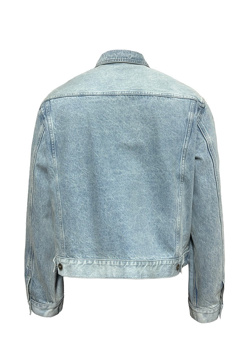 Washed Honeycomb Denim Jacket