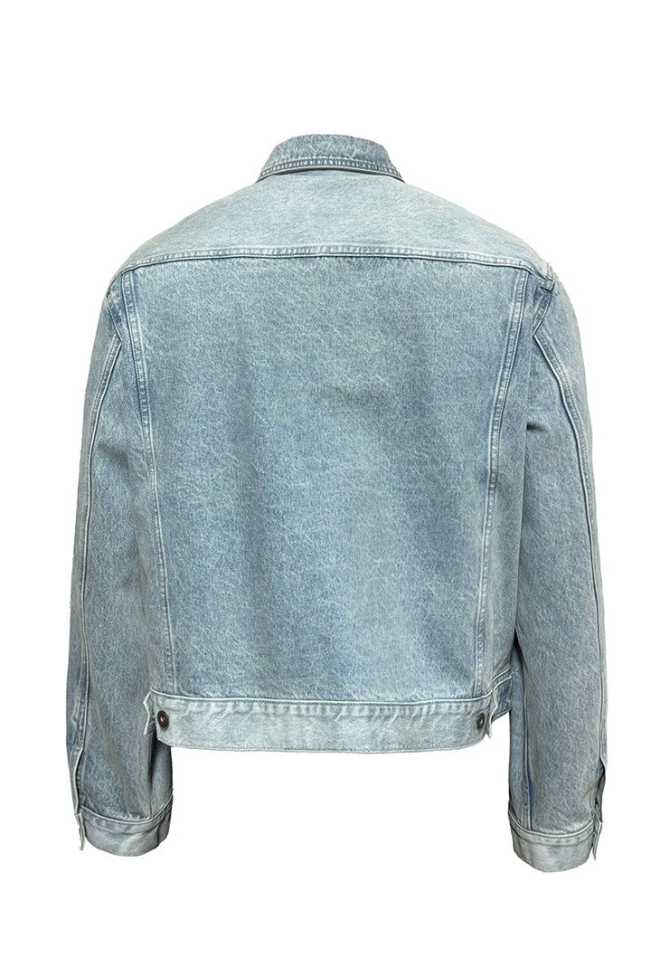 Washed Honeycomb Denim Jacket