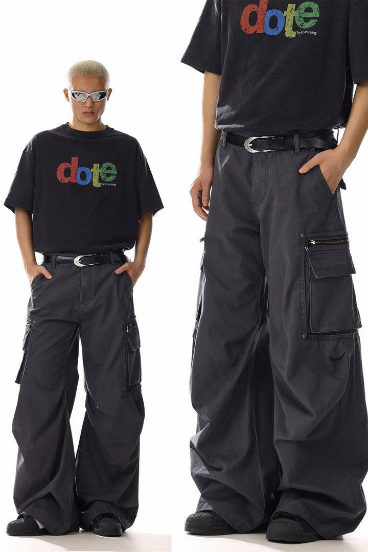Grey Deconstructed Cargo Pants