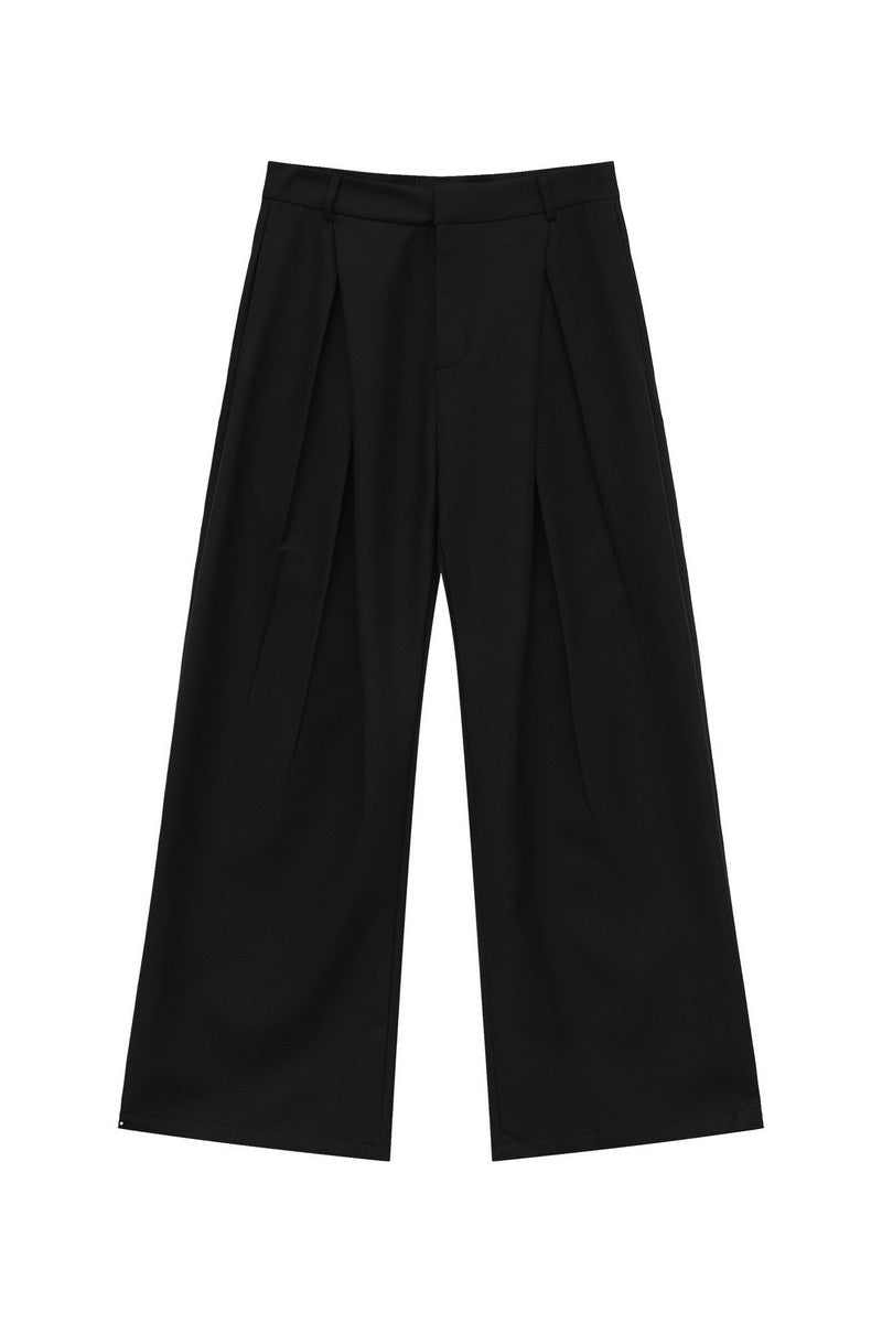Pleated Wide Leg Trousers