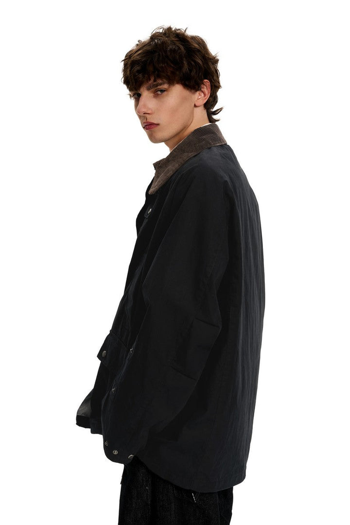 Corduroy Collar Casual Jacket