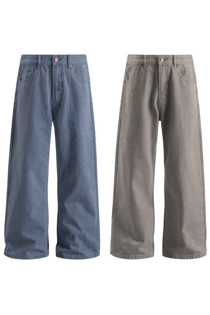 Washed Blue Flared Pants