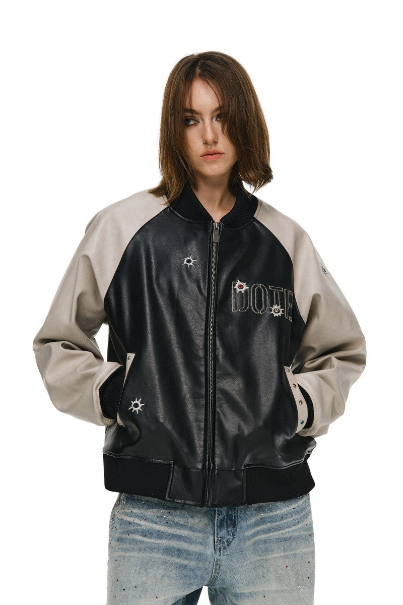 Rhinestone Target Varsity Jacket