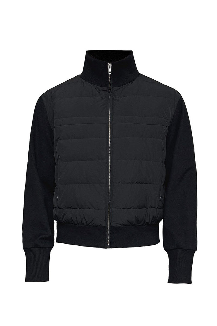 Lightweight Ribbed Collar Puffer