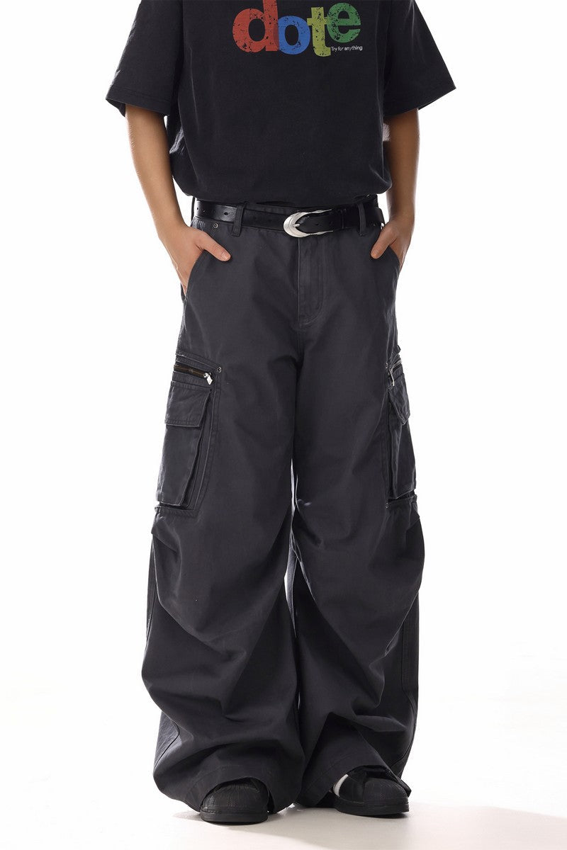Grey Deconstructed Cargo Pants
