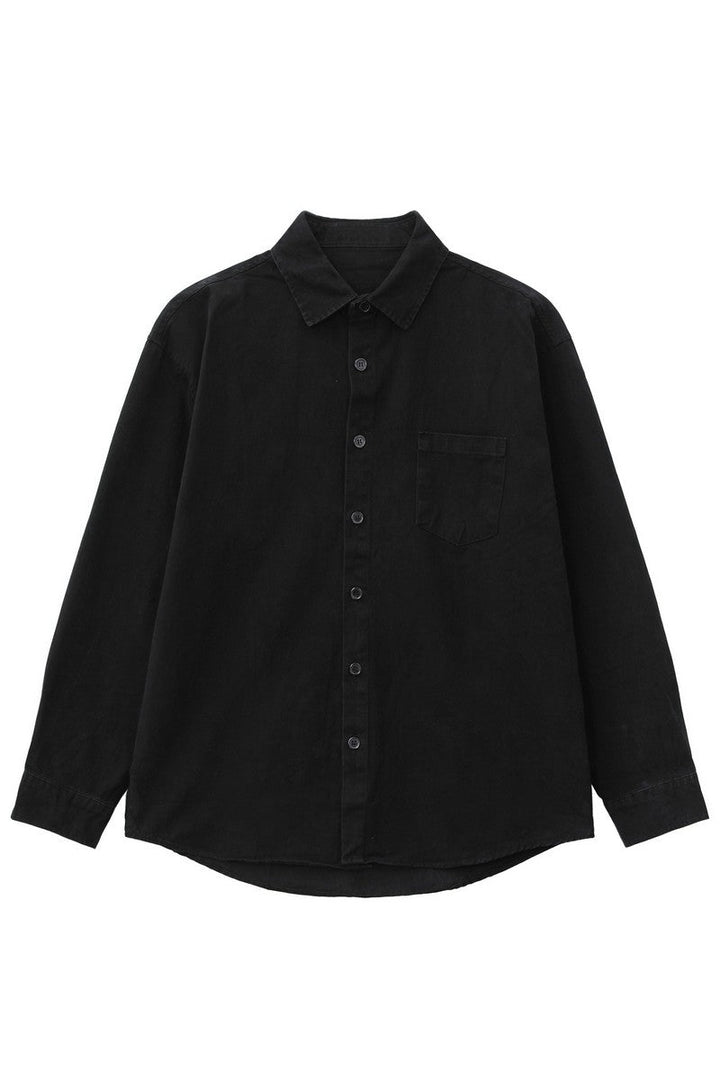 Washed Cotton Minimal Shirt